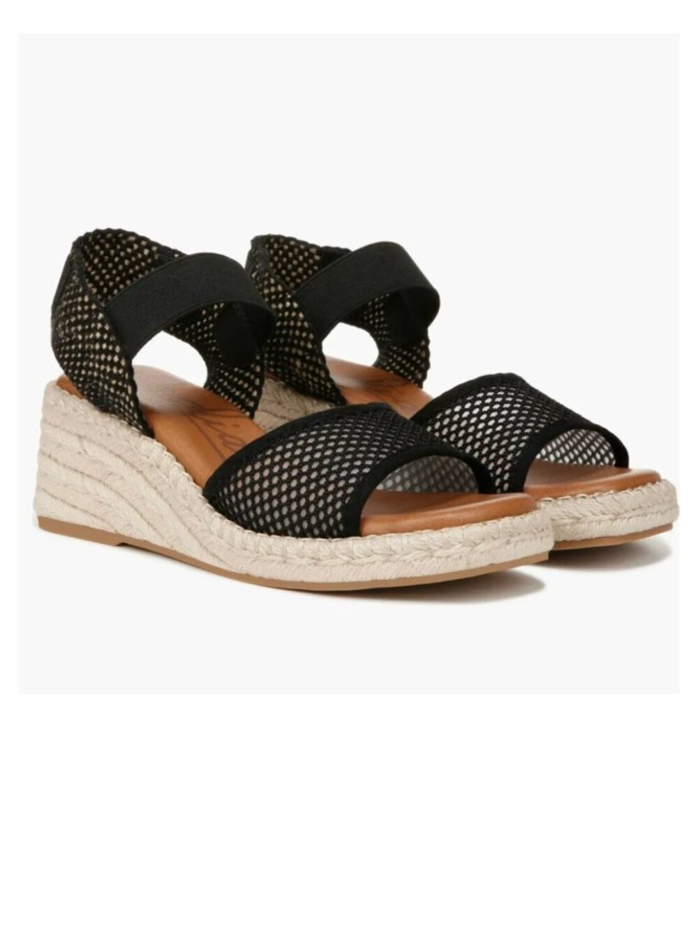 NEW Zodiac Noreen Espadrille Wedge Sandal (Women) 11M, BLACK FABRIC